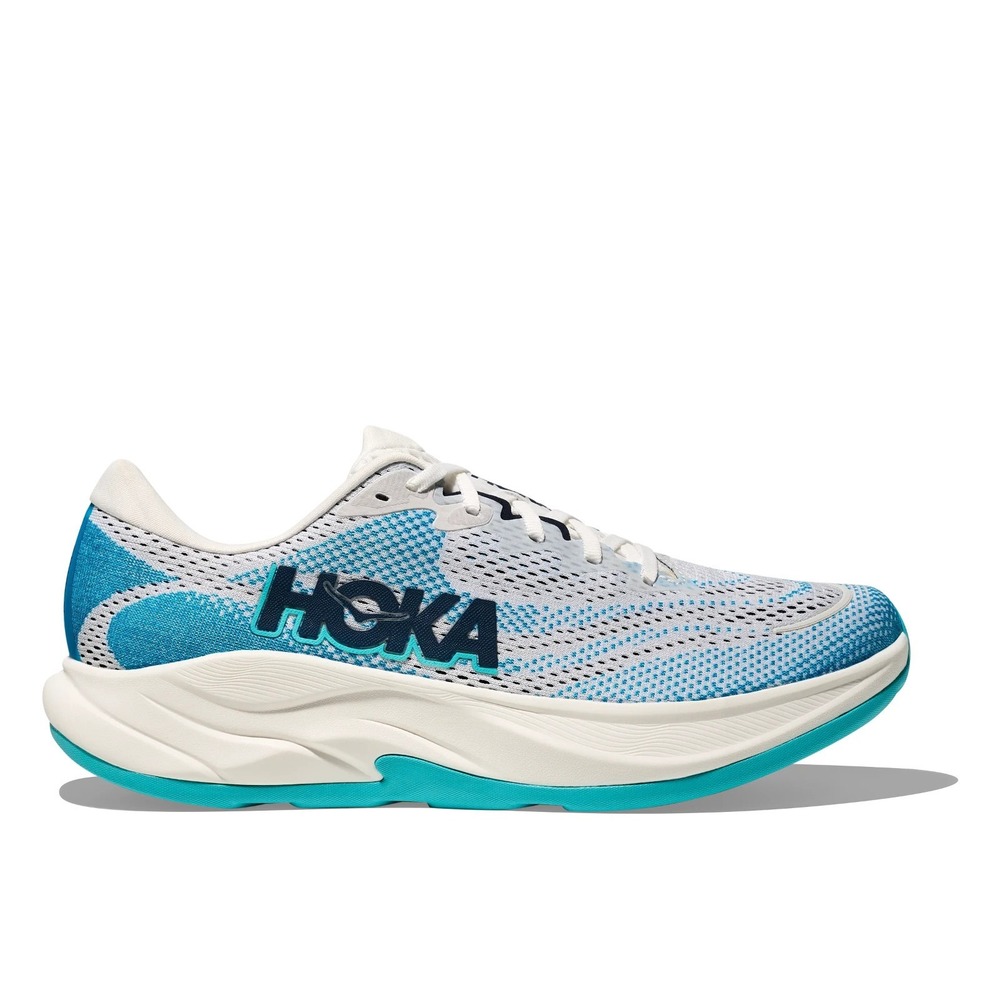 Hoka One One Rincon 4 Mens Sz 10.5 Frost/ Skyward Blue Running Shoes 1155130 FSK